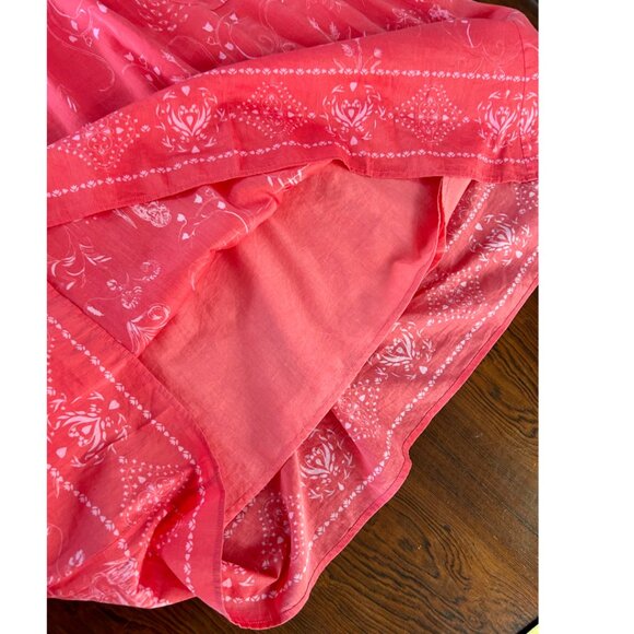 NWOT PRESS Melanie Press (British Designer)Pink Floral 100% Cotton Dress Size L - Picture 6 of 14